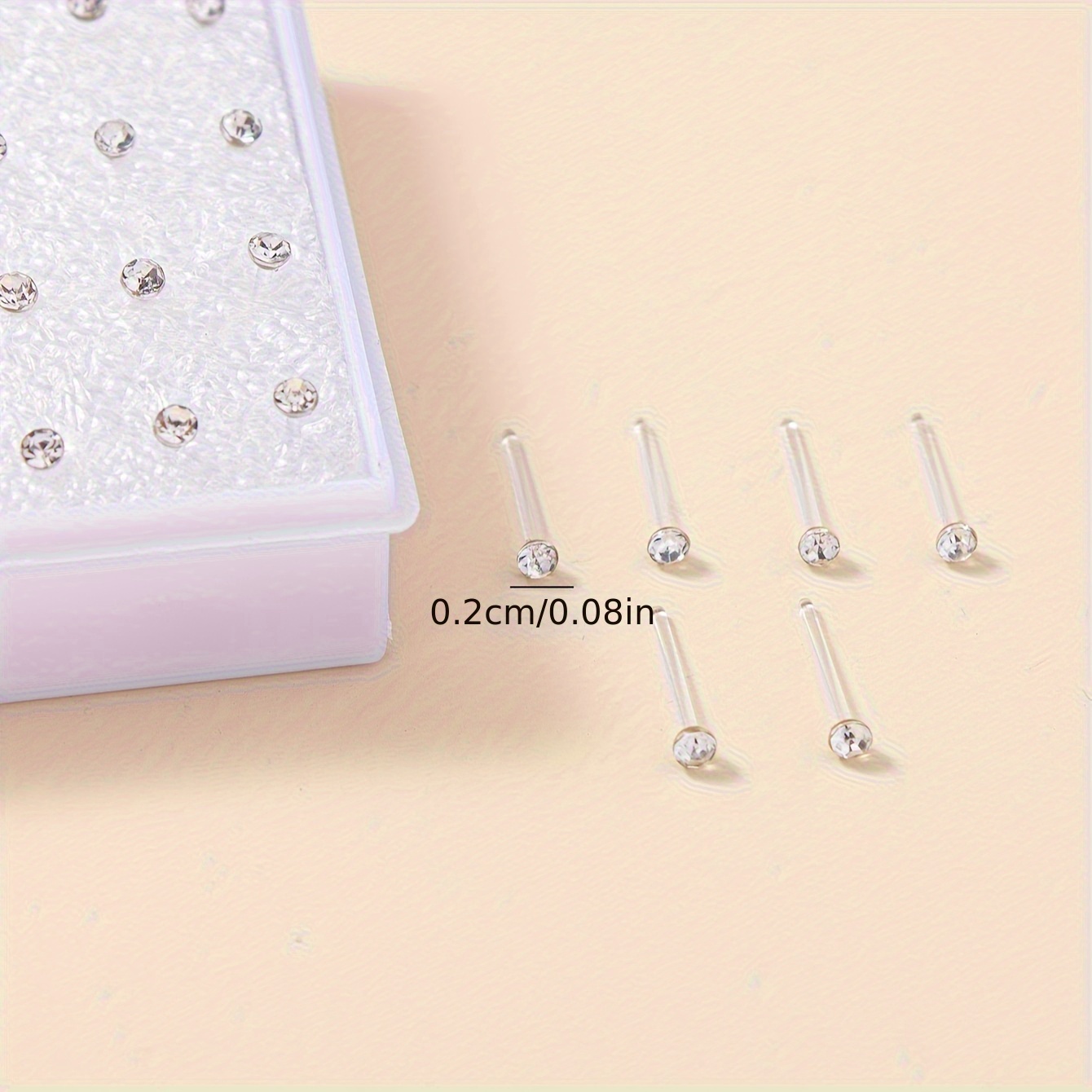 E-shop 1 Set mit 20 Paar einfachen Zirkonia-Ohrsteckern für Damen Alltagskleidung