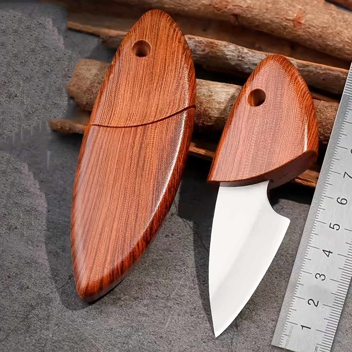 Small Fish Shape Pocket Knife Multifunctional Knife Wood - Temu
