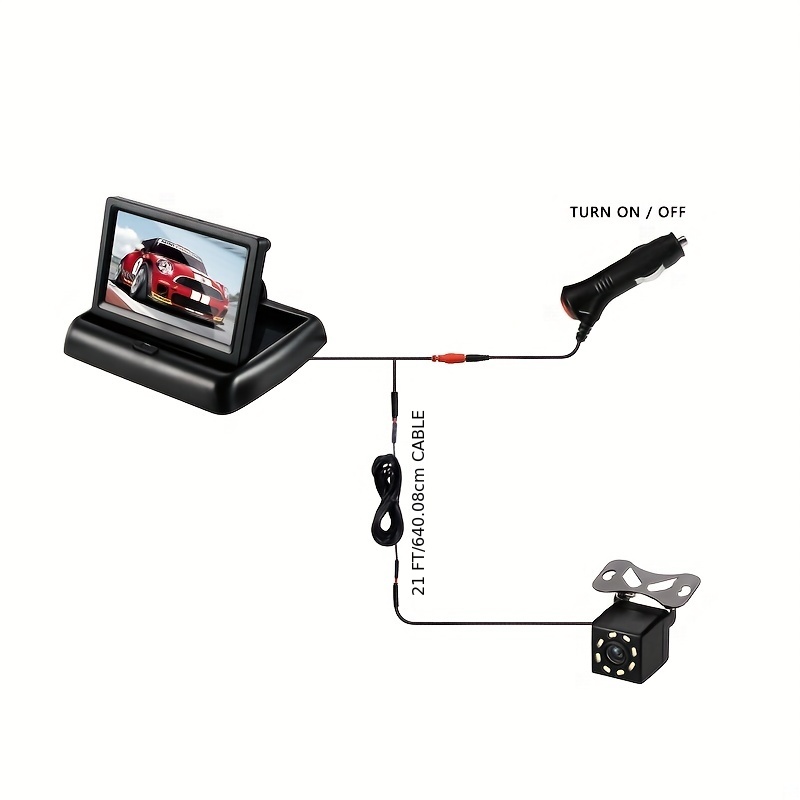 Kit de système de caméra de recul sans fil pour voiture / camion