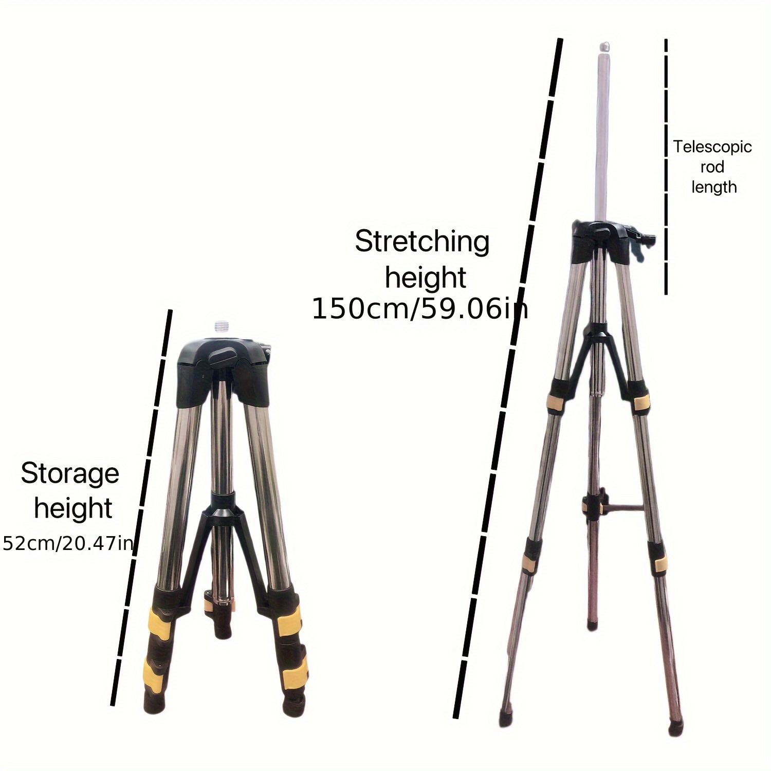 TEMU 1.5 Meters Tripod, Tripod Level Gauge, Thickened Level Gauge, Lifting Support Rod, Infrared Tripod, Stainless Steel Bracket, Leveling Instrument