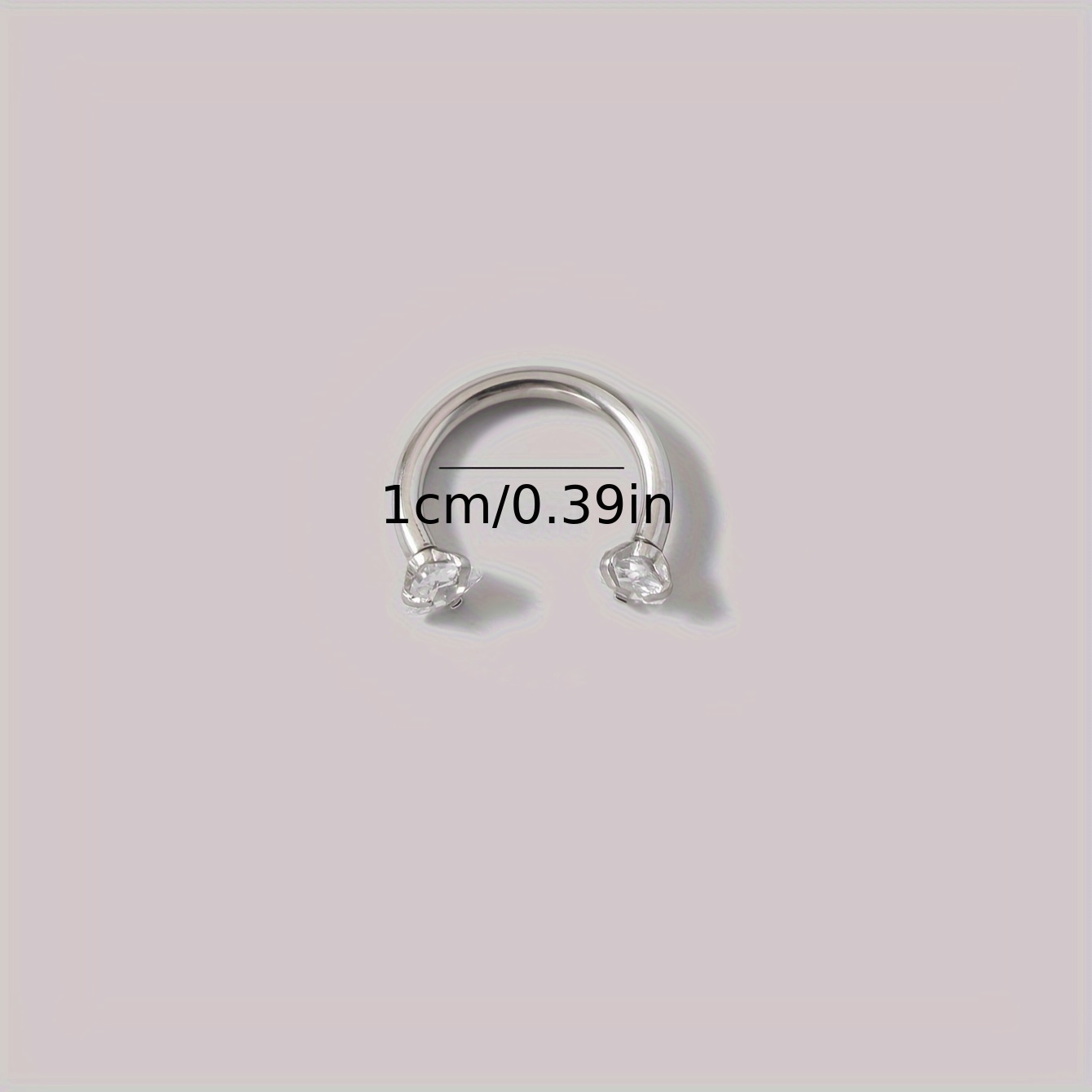 Women's C-Shaped Horseshoe Nose Ring, Stainless Steel