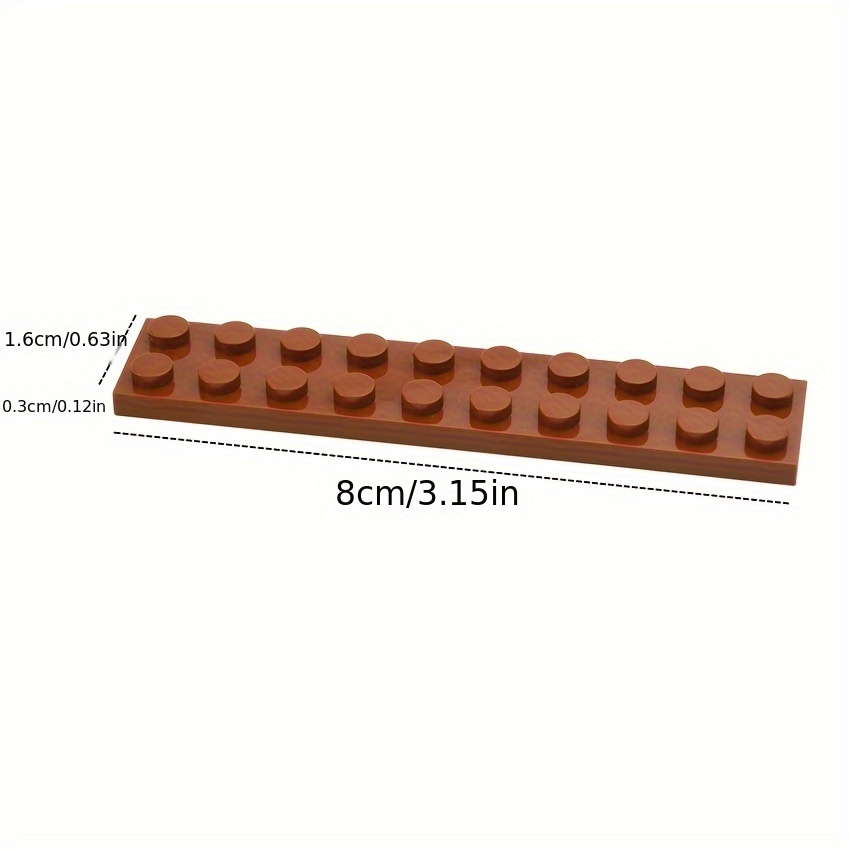 36pcs Thin Bricks Plate 2 x 10 Dots Building Blocks Toys for Kids