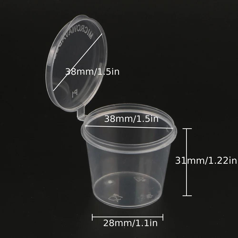 Disposable Portable Sauce Bucket With Flip Top Lids, Kitchen Food