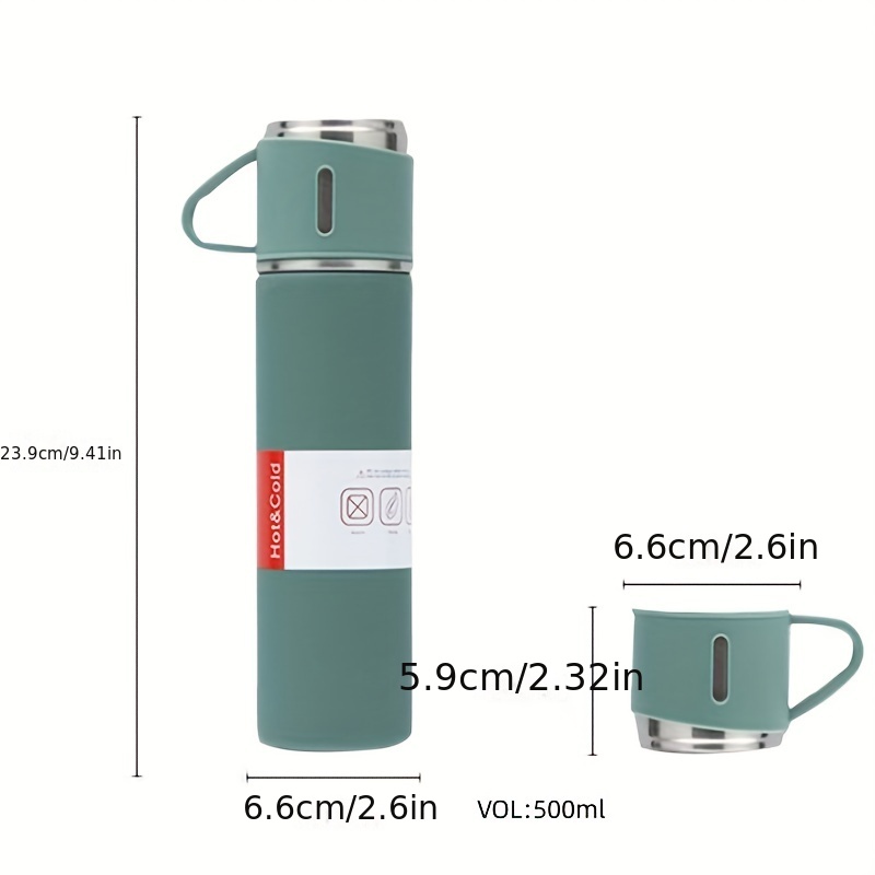 1x Thermos Insulated Water Bottle Vacuum Flask Cup with Handle Cup Hot  Drink Cup