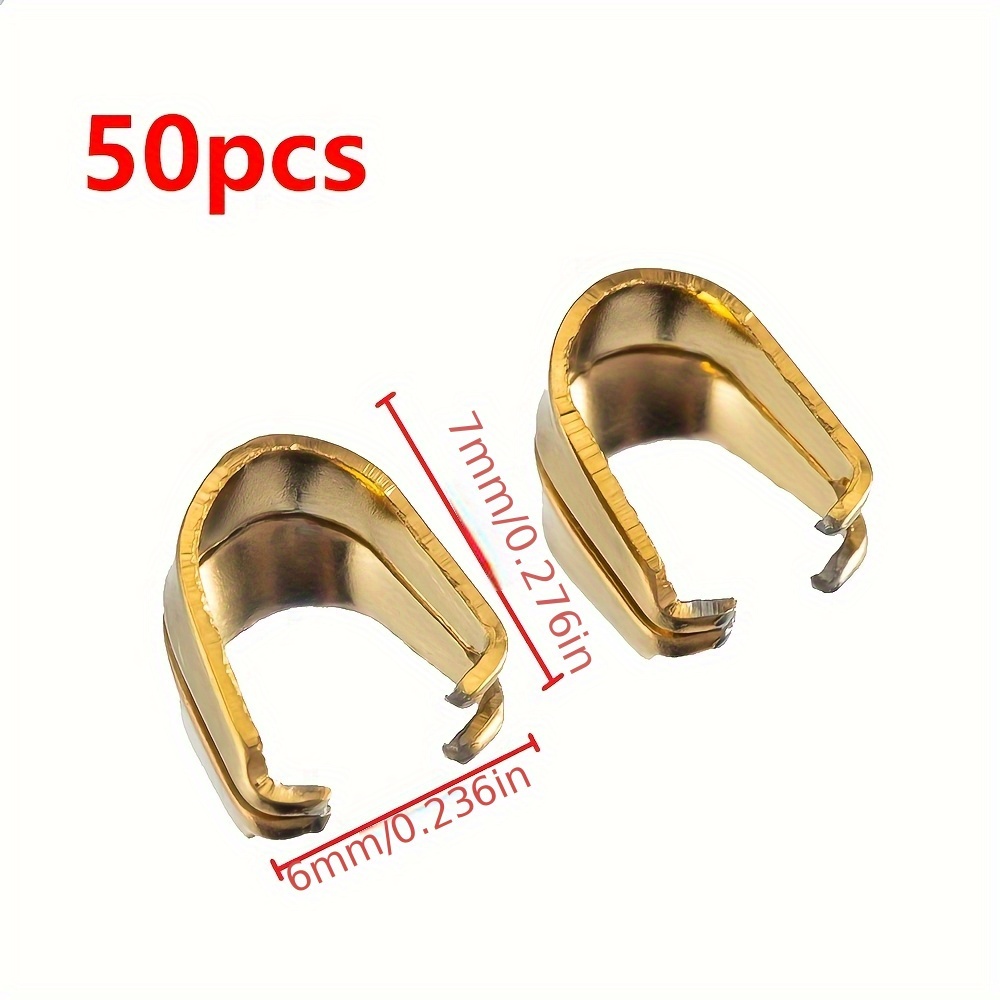 Image of 50pcs Stainless Steel Melon Clip Necklace Pendant Clip Jewelry Charm Connector For Jewelry Making Additions