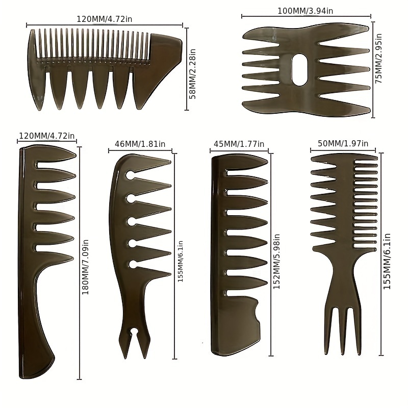 Acheter Peigne à cheveux pour hommes, coiffure professionnelle, barbier,  brosse à dents larges, peignes pour hommes, salon de coiffure