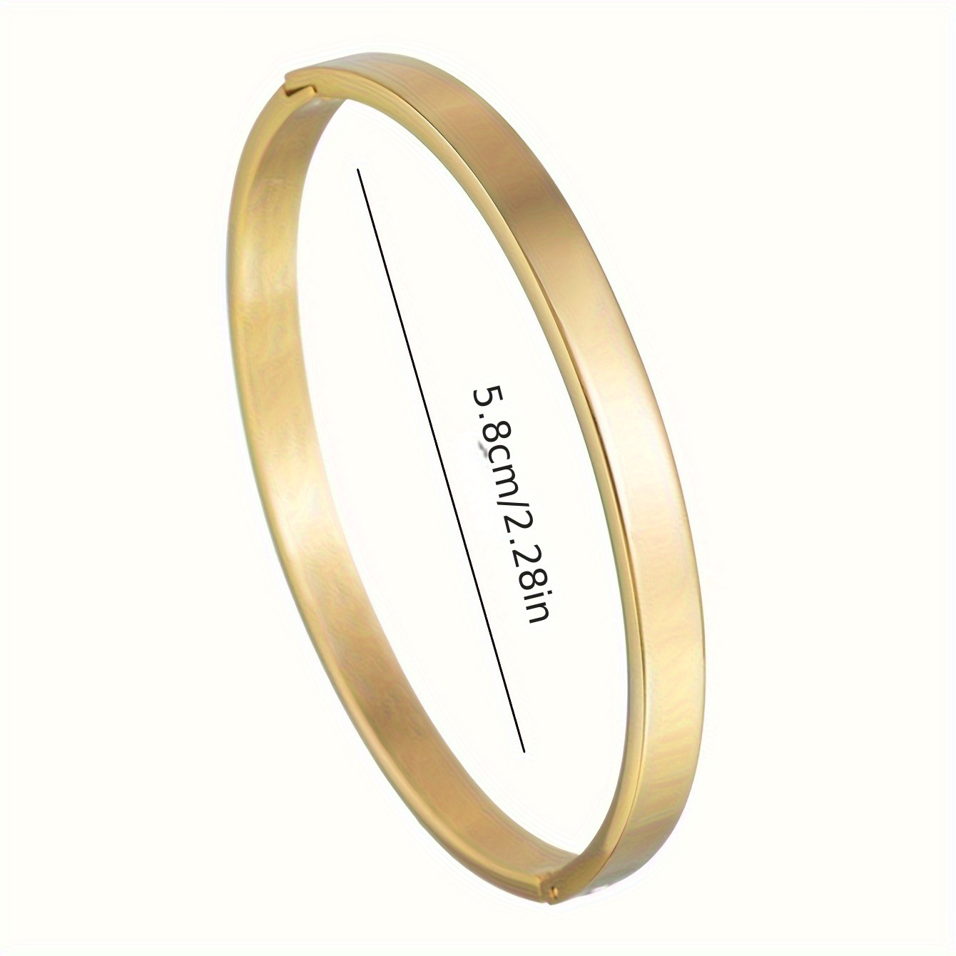 Flat gold hot sale bangle bracelet