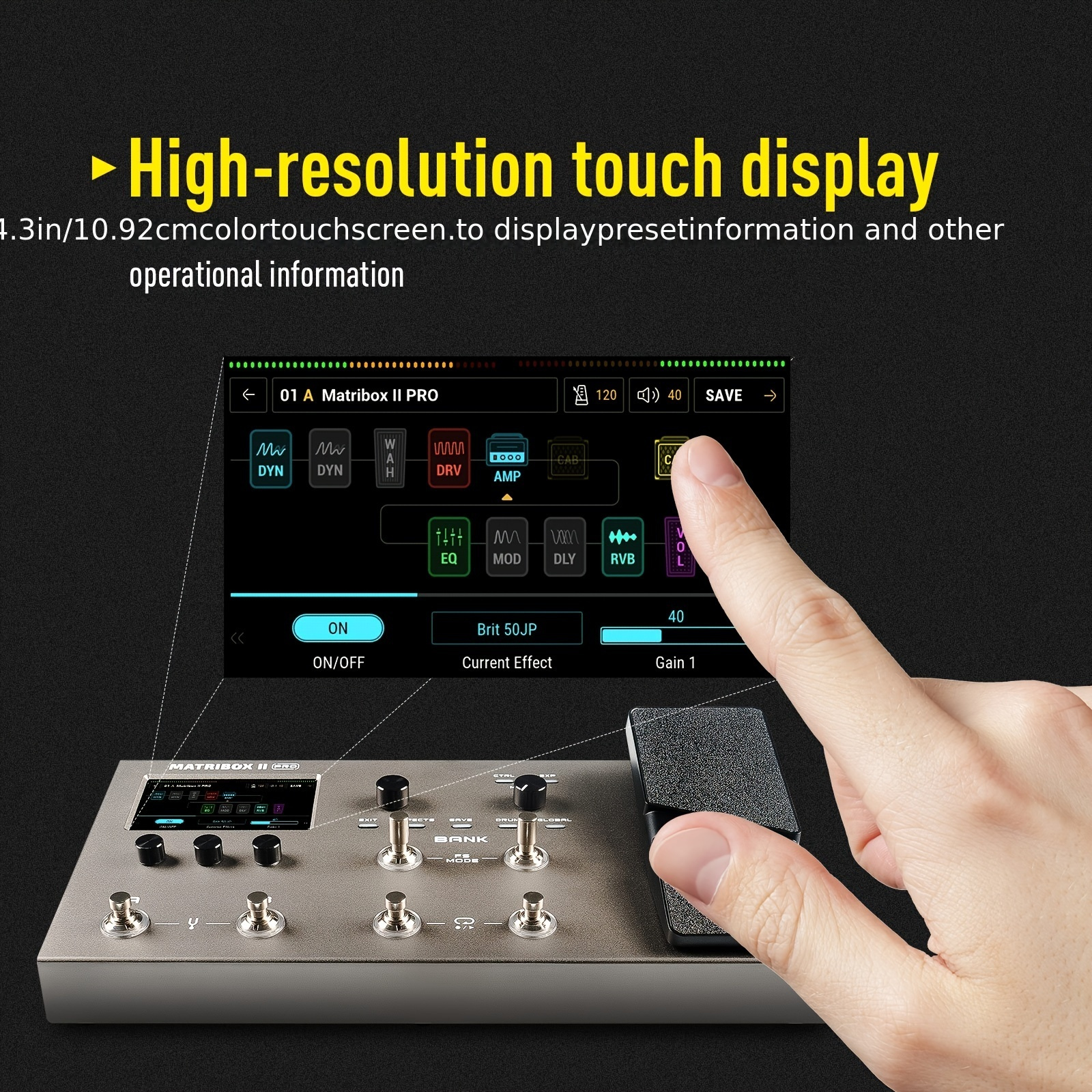 SONICAKE Matribox II Pro Guitar & Bass Amp Modeling Multi-Effects... product image 5