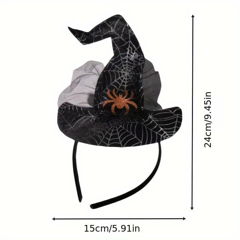 Halloween Decorations with Witch Hats and Headbands for Parties