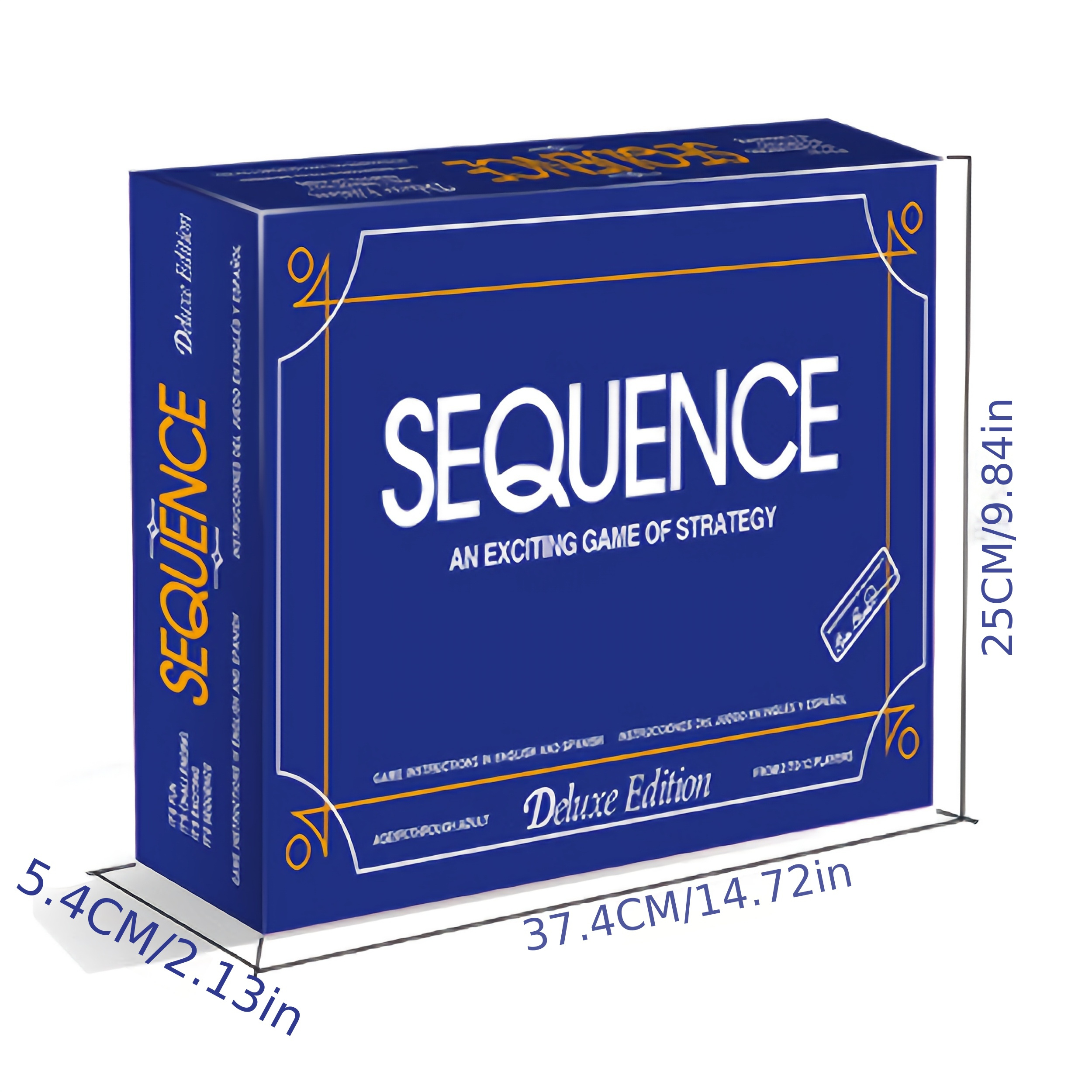Classic Sequence Board Game - New Edition, Family-Friendly Card Game for Ages 14 and Up, Plastic and Paper Materials, No Electricity Required, Featherless, Perfect for Parties and Social Gatherings