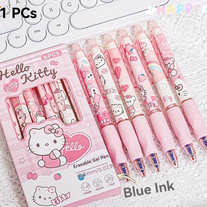 

Sanrio Hello Kitty Erasable Gel Pen - Quick-dry, Lightweight, Retractable For Students & Office Use