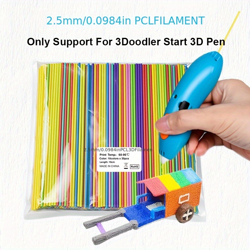 

2.5mm de Diamètre, Consommables d' PCL, Dix Couleurs, 300 de Fibre Longue pour 3D, Matériau à Basse Température, Point de Fusion 60-90℃