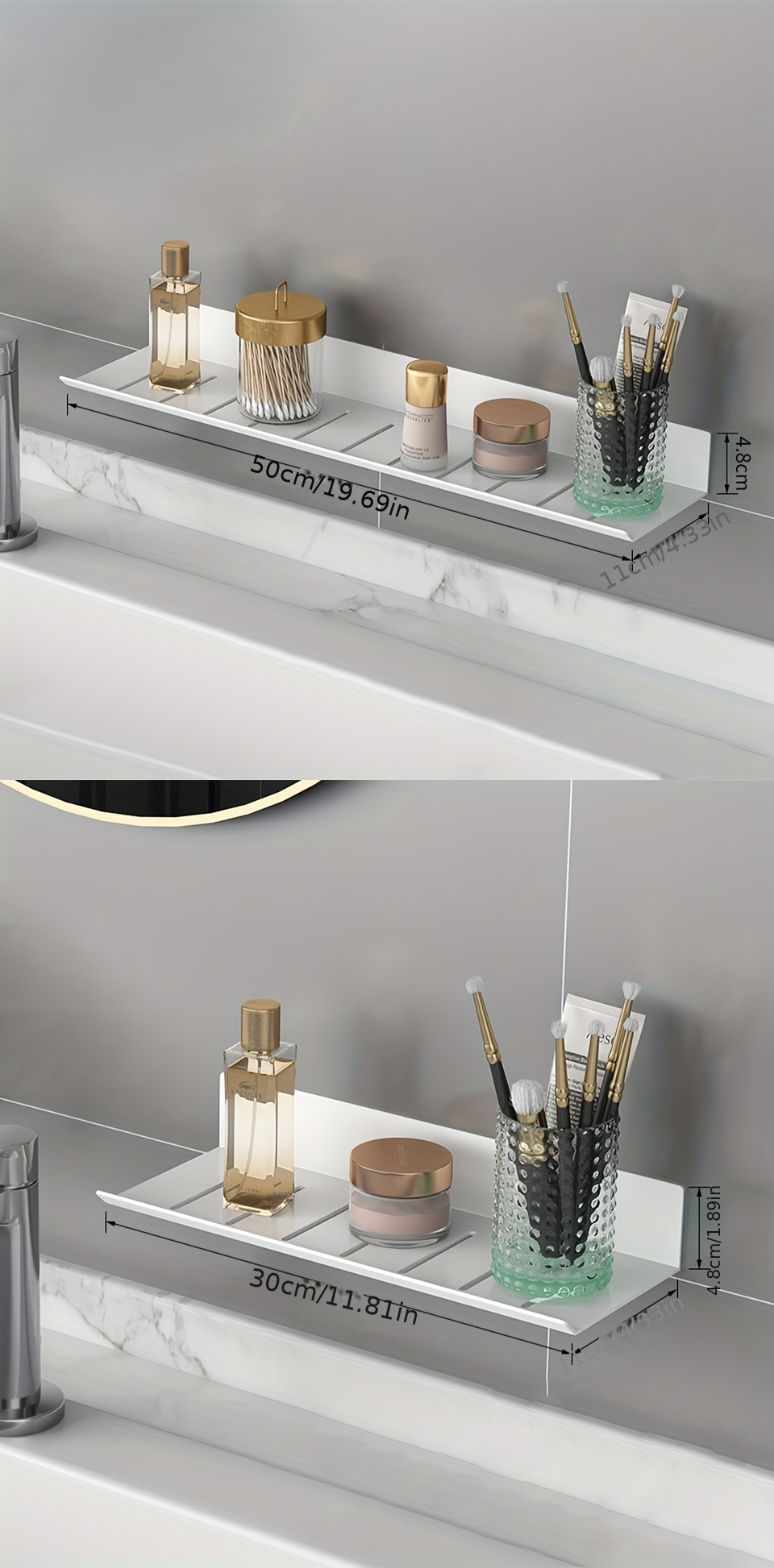 Wall Mounted Bathroom Storage Rack Simple Bathroom Hanging - Temu