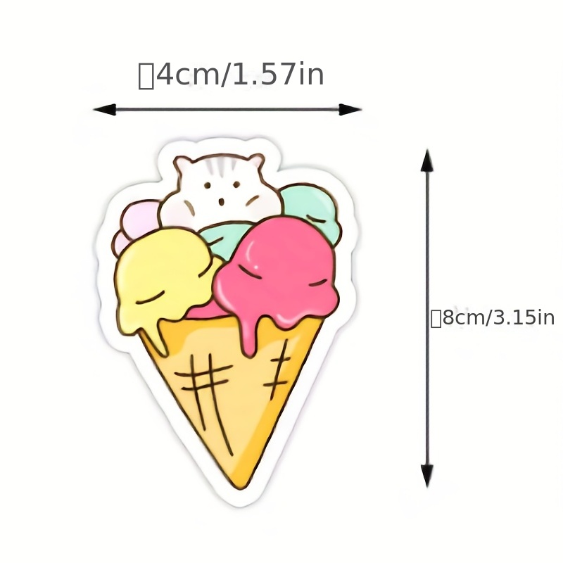 Ice Cream Cones Graffiti Decoration Stickers For Laptop - Temu