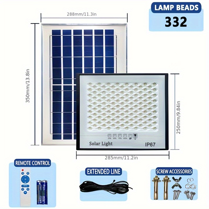 TEMU Home Solar Garden Lights Flood Lights Outdoor Street Lights