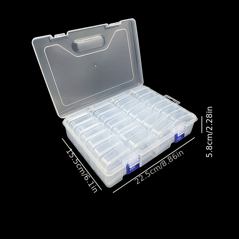 1pc Plastic Transparent Storage Box 14 20 28 42 Grids Bead Storage Case  Jewelry Nail Art