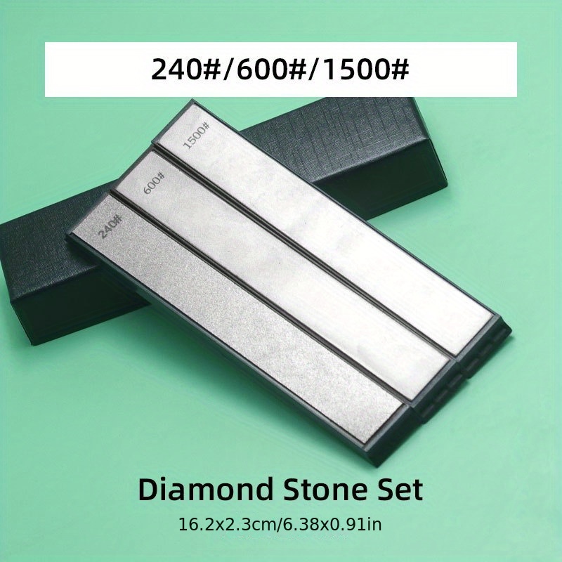 Knife Sharpener Diamond Sharpening Stone Bar Set Whetstone - Temu