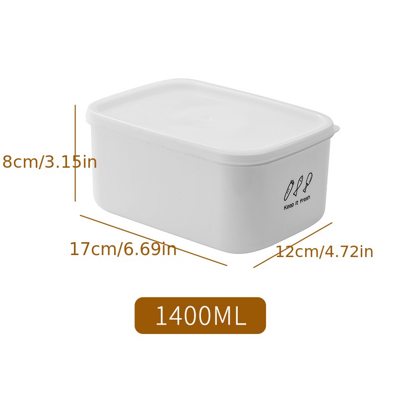 3pcs Plastic Sealed Heating Bento Lunch Box Refrigerator Fresh keeping Box