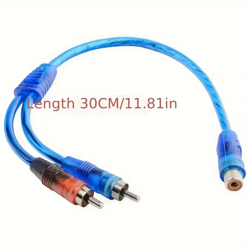 2 piezas cable de audio rca resistente - 1 hembra a 2 , con cabezales dobles para home theater, amplificador de coche, dj, audio profesional/consumidor - conexiones av fiables, configuración estéreo, diseño , cableado calidad, de sonido detalles 2