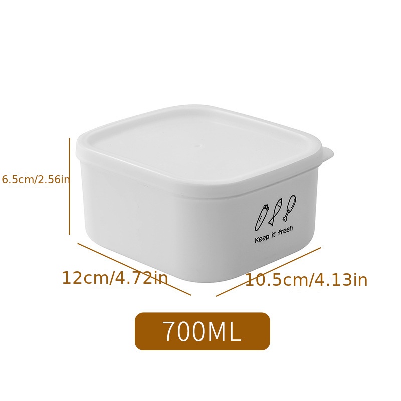 3pcs Plastic Sealed Heating Bento Lunch Box Refrigerator Fresh keeping Box
