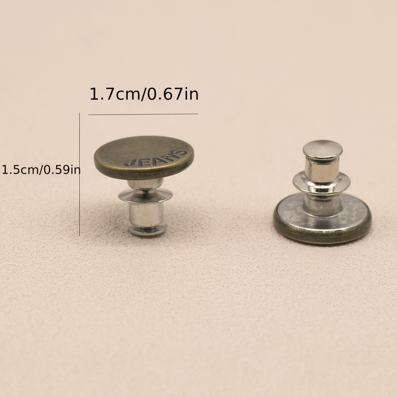 5Pcs Snap Fastener Metal Buttons for Clothing Jeans Perfect Fit Adjust  Button self Increase Reduce Waist