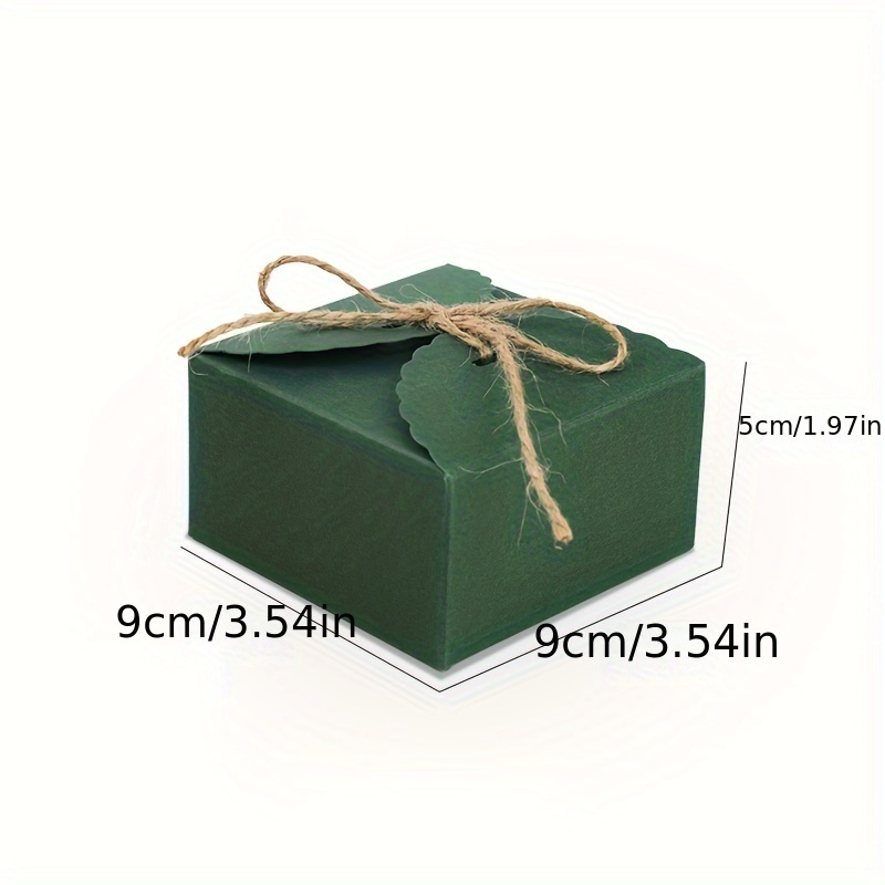 TEMU Cadeau Pour Elle/Lui 10pcs, 3.54In*3.54In*1.97In, Ces Boîtes en Papier pour Bonbons & Chocolats avec Corde de Chanvre, Qui Sont des Boîtes de de