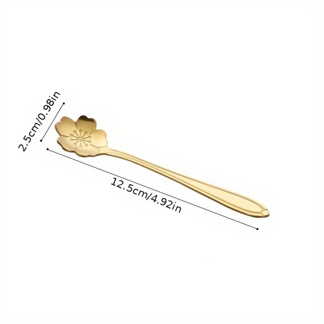 Набор из 8 ложек в форме цветов: чайных, кофейных, десертных и для меда. Они выполнены из нержавеющей стали и имеют привлекательный серебристый или золотистый цвет. Отличный выбор для кухонных принадлежностей. Детали 2.