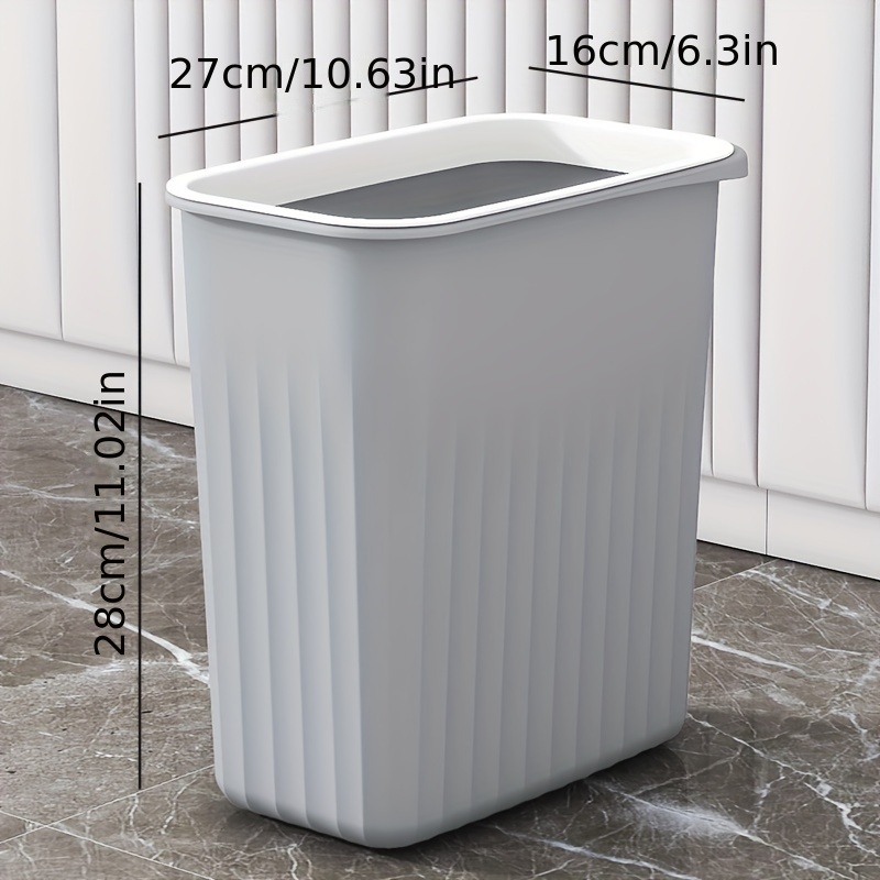 Large Capacity Lidless Trash Can for Home Office