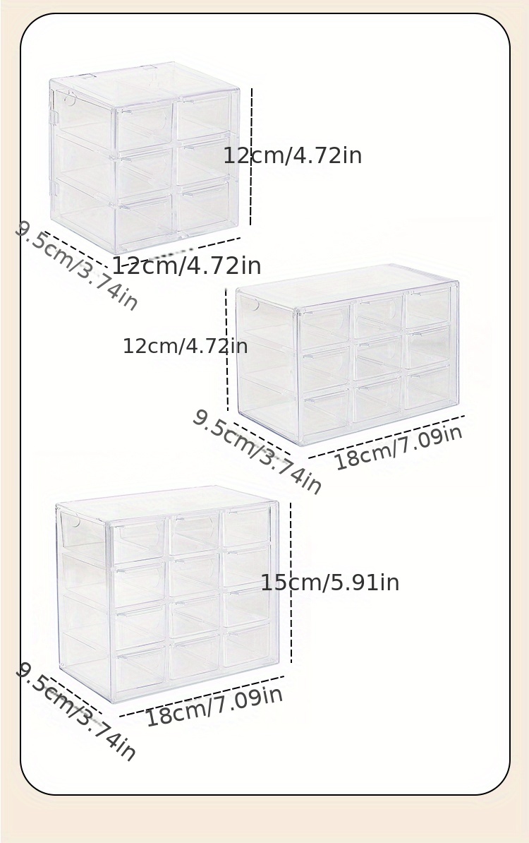 Beaded Multi cell Multi layer Storage Drawer Glass - Temu