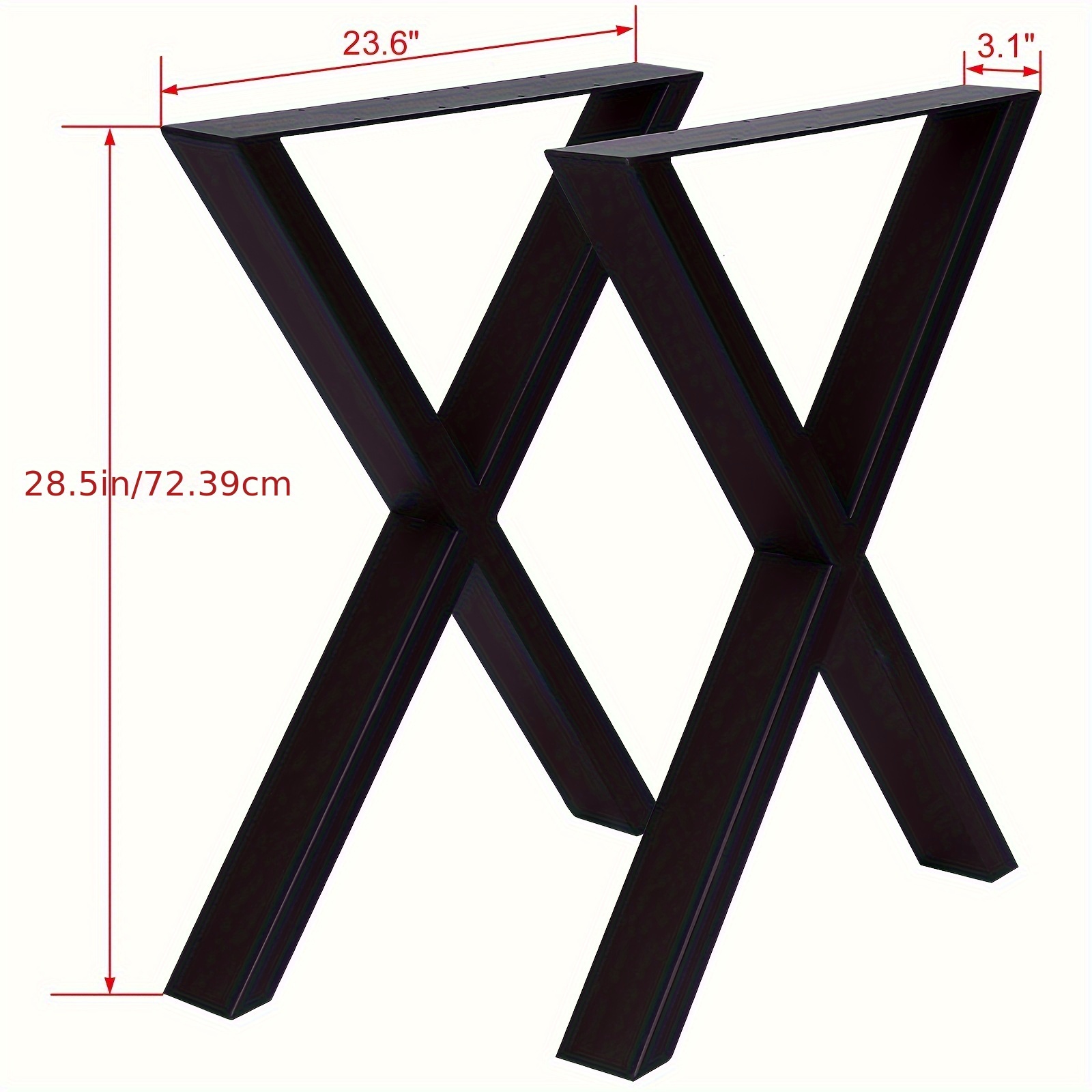   2pcs x table legs wide   heavy duty   desk legs dining table legs industrial country style furniture desk dining table for   bar   x 24 black 2