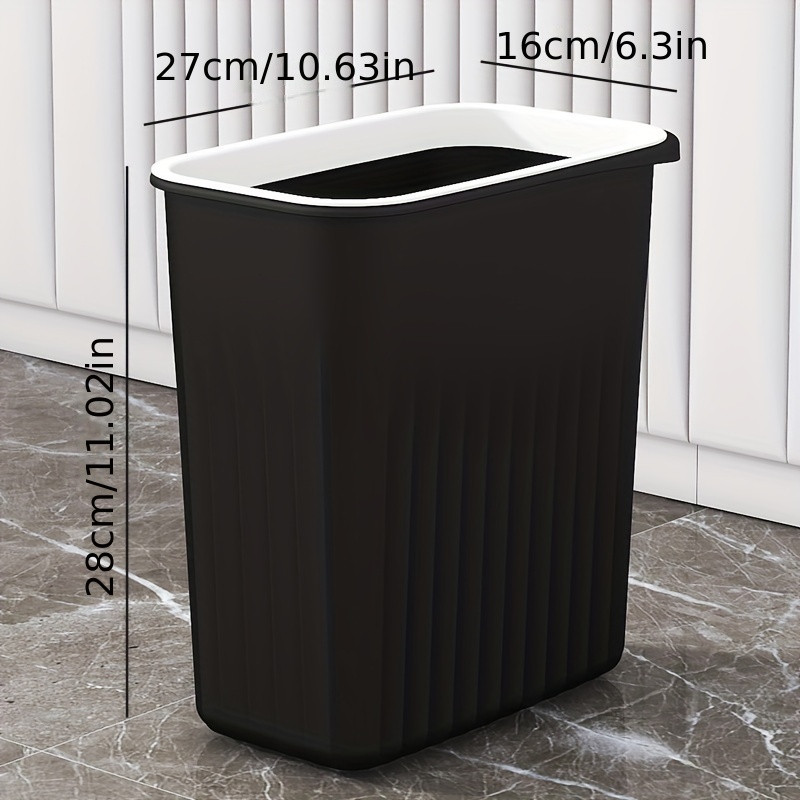 Large Capacity Lidless Trash Can for Home Office