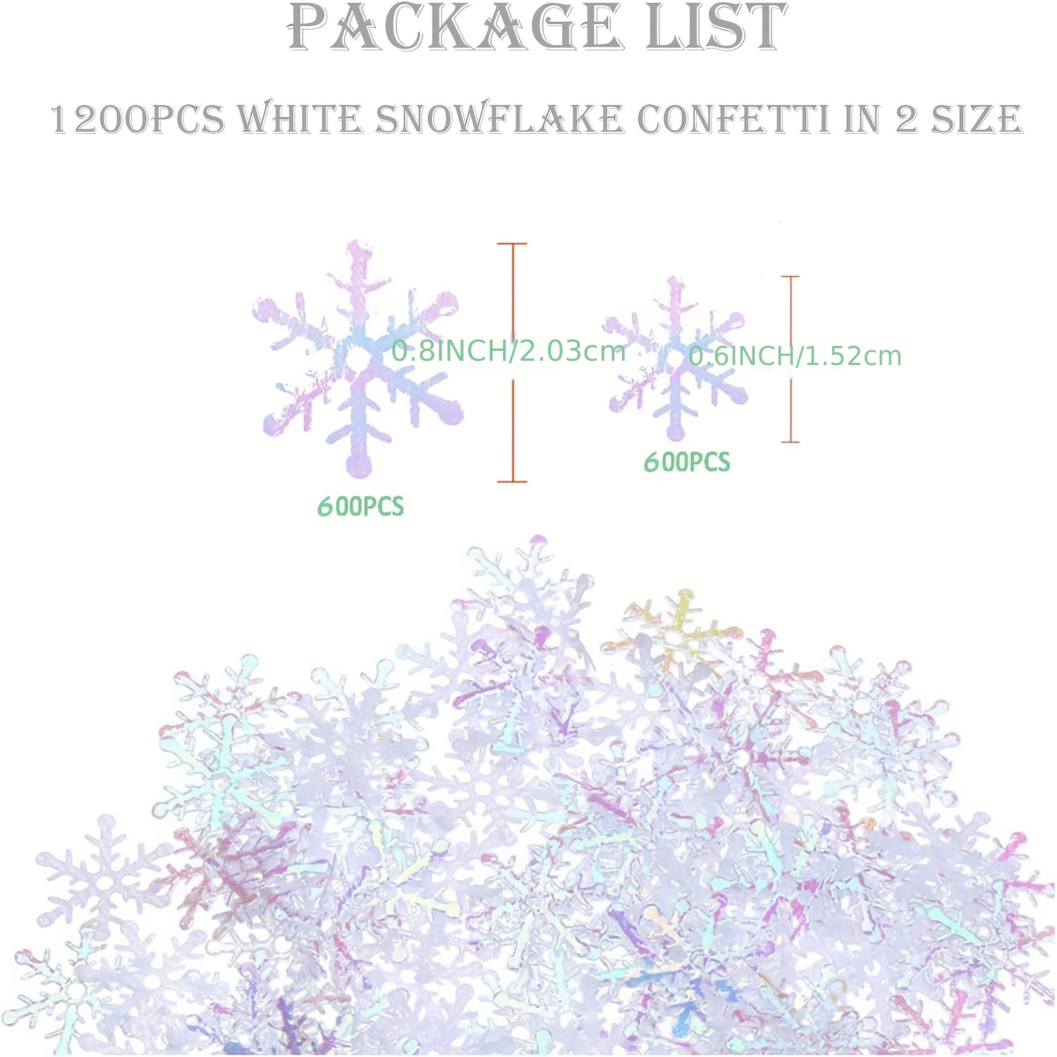  Artificial Snowflakes 4 Pack of Artificial Snow for
