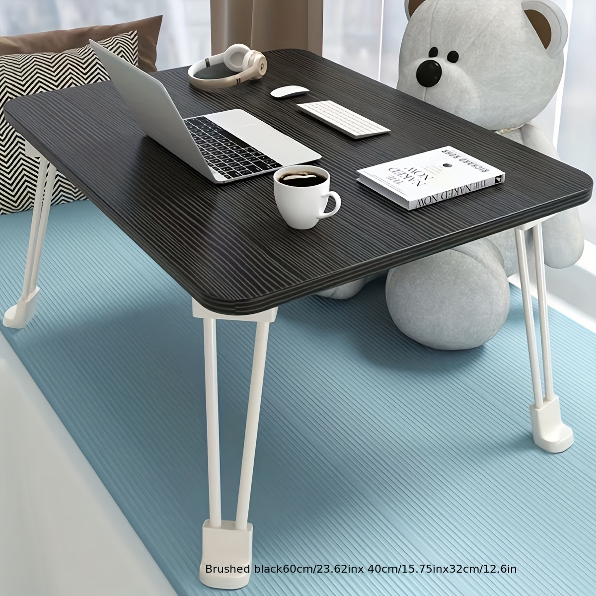 Mesa de cama plegable para laptop, bandeja de desayuno portátil para  escritorio, bandeja de cama con ranura para soporte para portátil, para  trabajar
