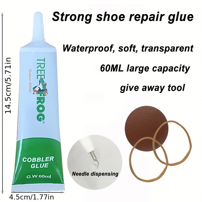 Adhesivo de reparación de suela de pegamento para zapatos, kit de pegamento  transparente impermeable para reparación de zapatos deportivos, botas de