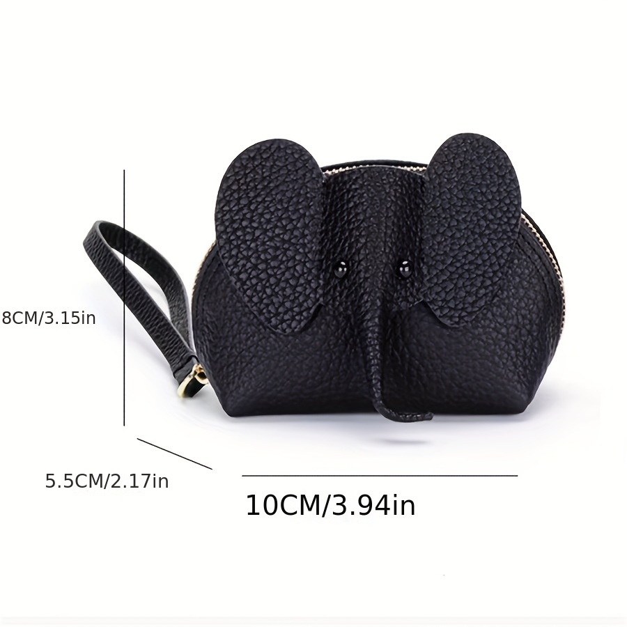 Mini Elephant Coin Purse For Women, Genuine Leather Storage Bag, Clutch  Wallet With Wristlet - Temu
