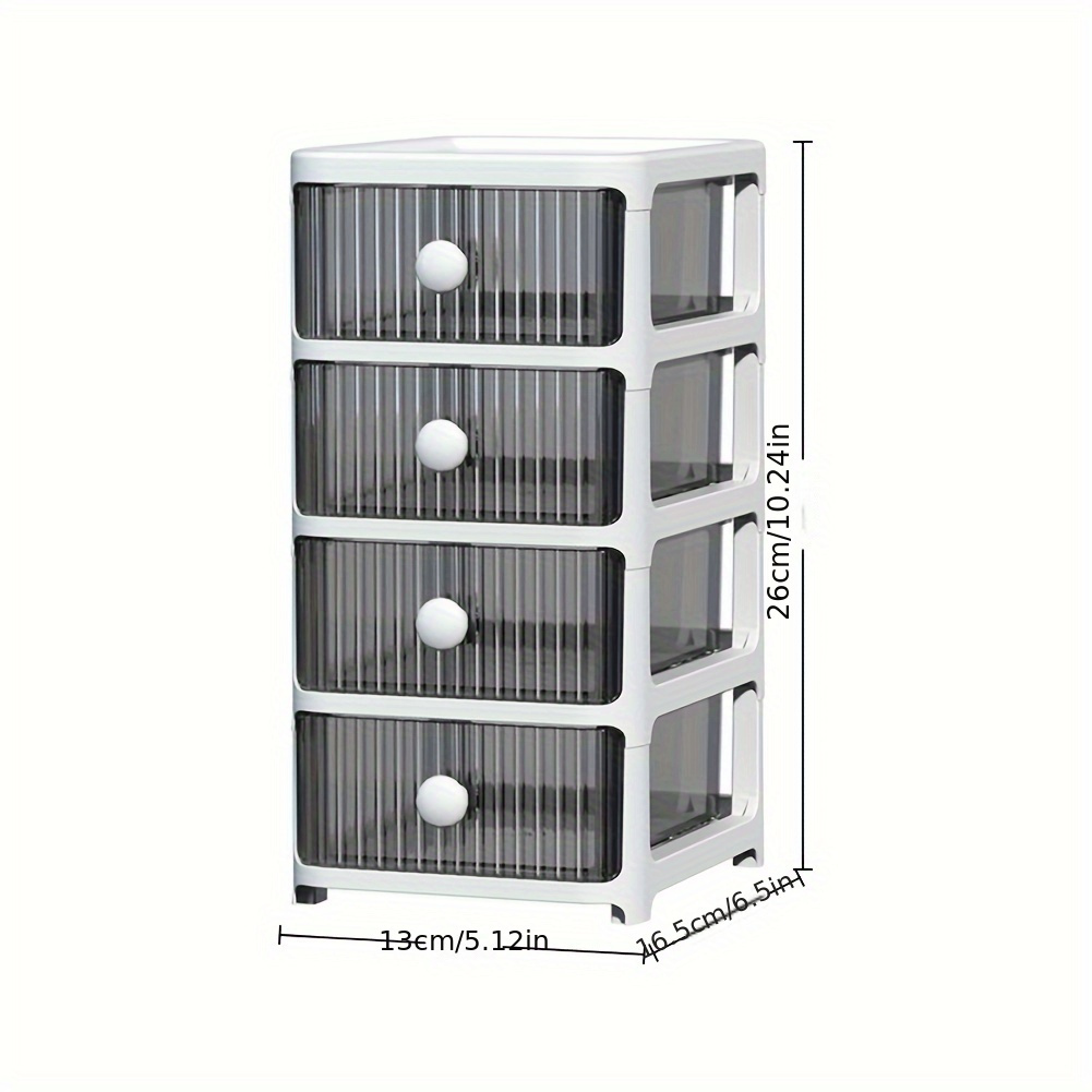 TEMU Plastic Storage Drawers, Multifunctional Plastic Drawers Storage Unit With Handles, Clear Storage Tower Storage Drawers Tower For Home Office,