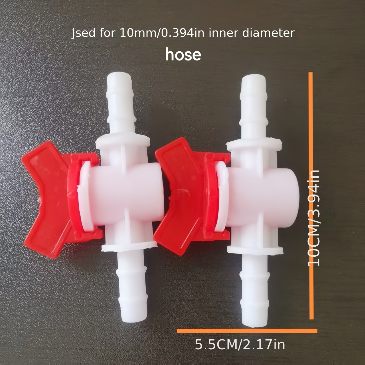 Image of A Set Of 2 Soft Hose Connector Ball Valve Switches, Designed For Aquarium Air Pump Additions, Air Valves, And Agricultural Drip Irrigation Water Valves