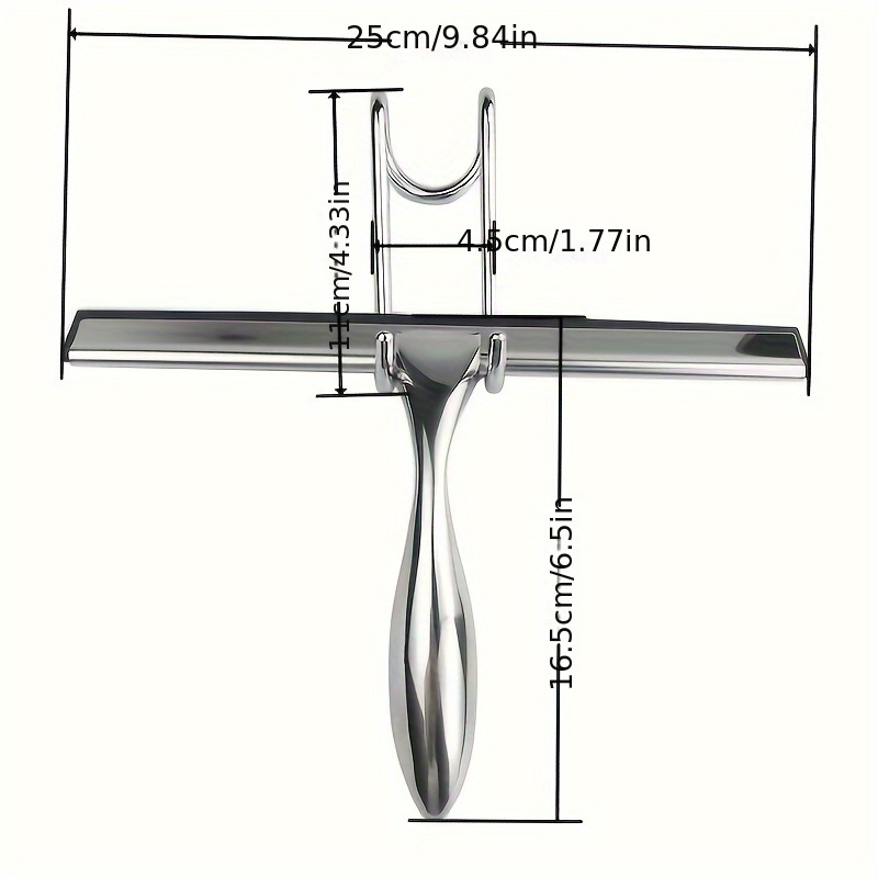 Stainless Squeegee For Cleaning Windows, Suitable For Home Bathrooms, Restaurants, And Hotels