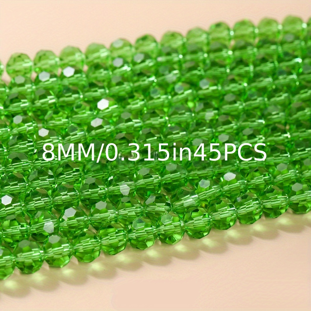 Glass Beads for Jewelry Making Kit 8MM Imitating Natural Jade Bracelets  Beads Kit - Crystal Beads for