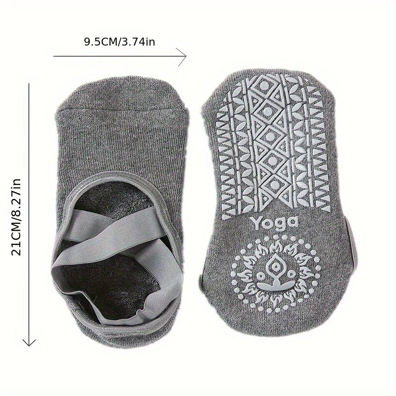 Calzini Antiscivolo Yoga Donna | Confezione 5 Paia | Grip In Silicone Per Pilates E Allenamento