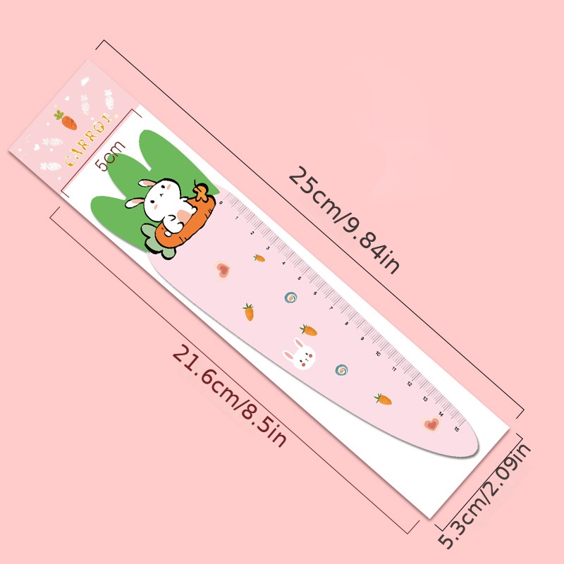 Scale Cute Carrot Soft Ruler Drawing Tool Bookmark Temu