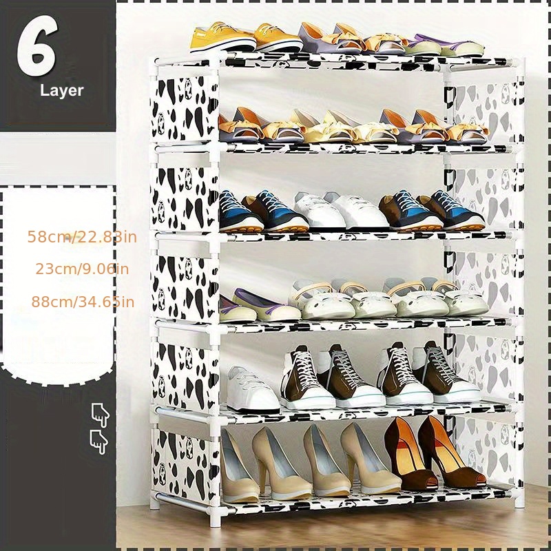 1pc Blue 9-tier Easy-to-assemble Shoe Rack With Adjustable Shelves