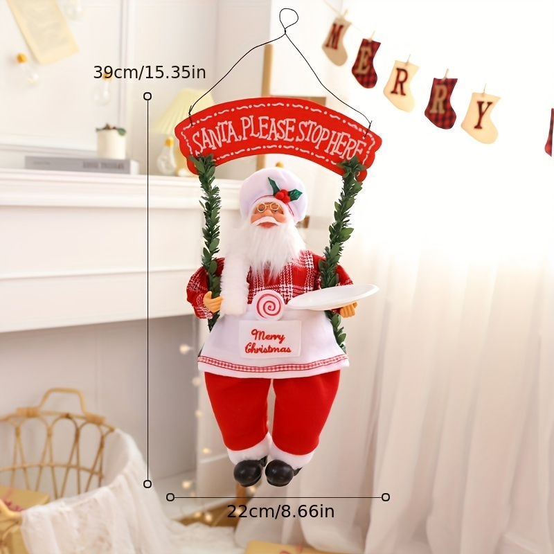 Servilletero metal con Papa Noel utiles cocina decoración navideña