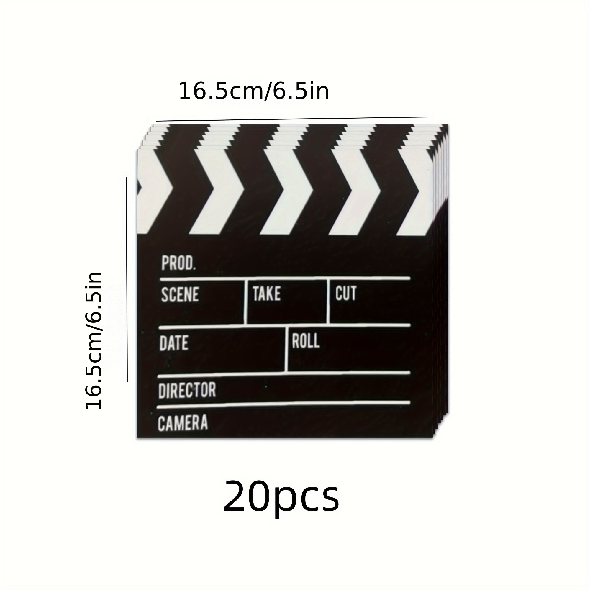 E-shop 20 Stück Hollywood Filmabend Partyzubehör, Servietten und Geschirr, für eine Einweg-Theaterparty, Geburtstagsdekorationen (Klassisch)