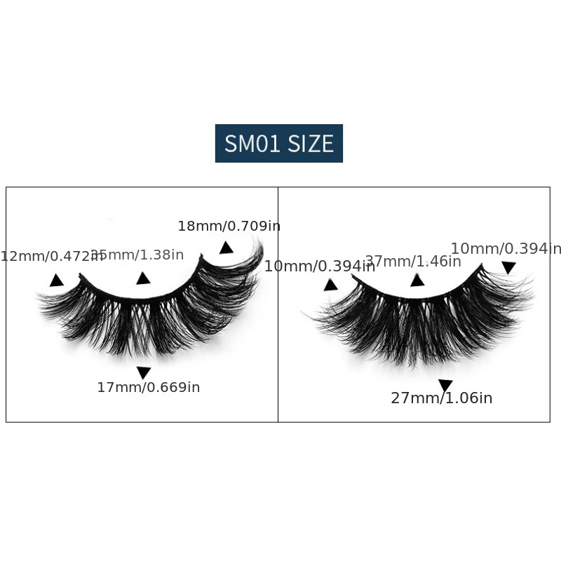 10 Pairs Natural 3D Fluffy False Eyelashes Thick Curling Easy Wear
