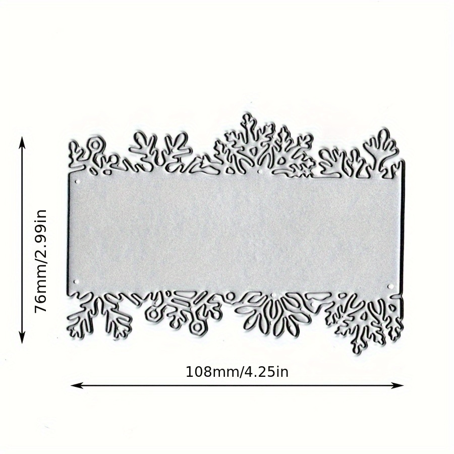 2024 New Release English Letter With Snow And Snowflake Design For Winter Christmas Decor, Metal Cutting Dies For Scrapbooking, Photo Albums, Card Creation, And Paper Crafting Tools