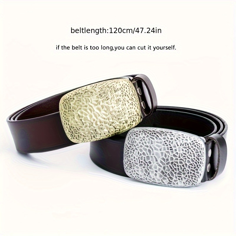 Gothic Snake Pattern Leather Belt Set with Replaceable Buckle - Unisex
