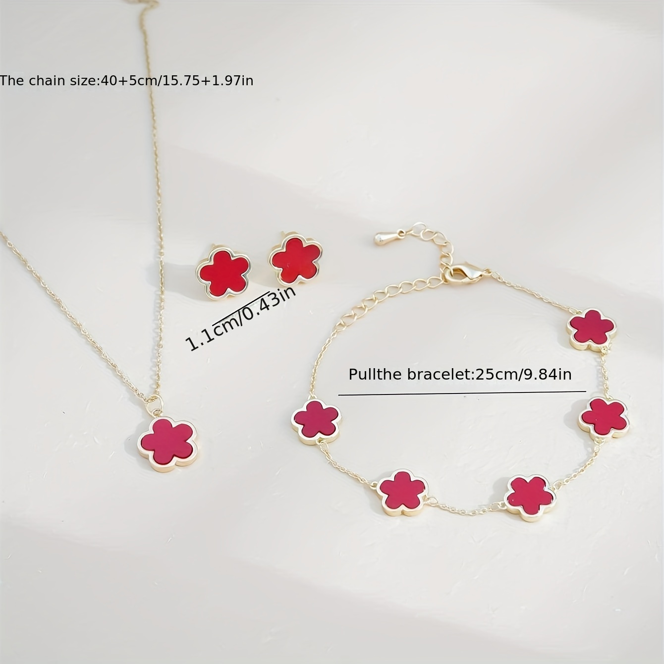 Red store clover bracelet