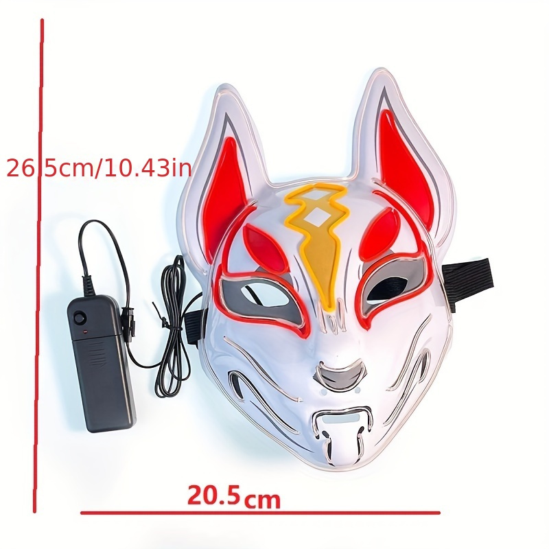 Maschera di volpe illuminata led maschera incandescente volpe cat mask