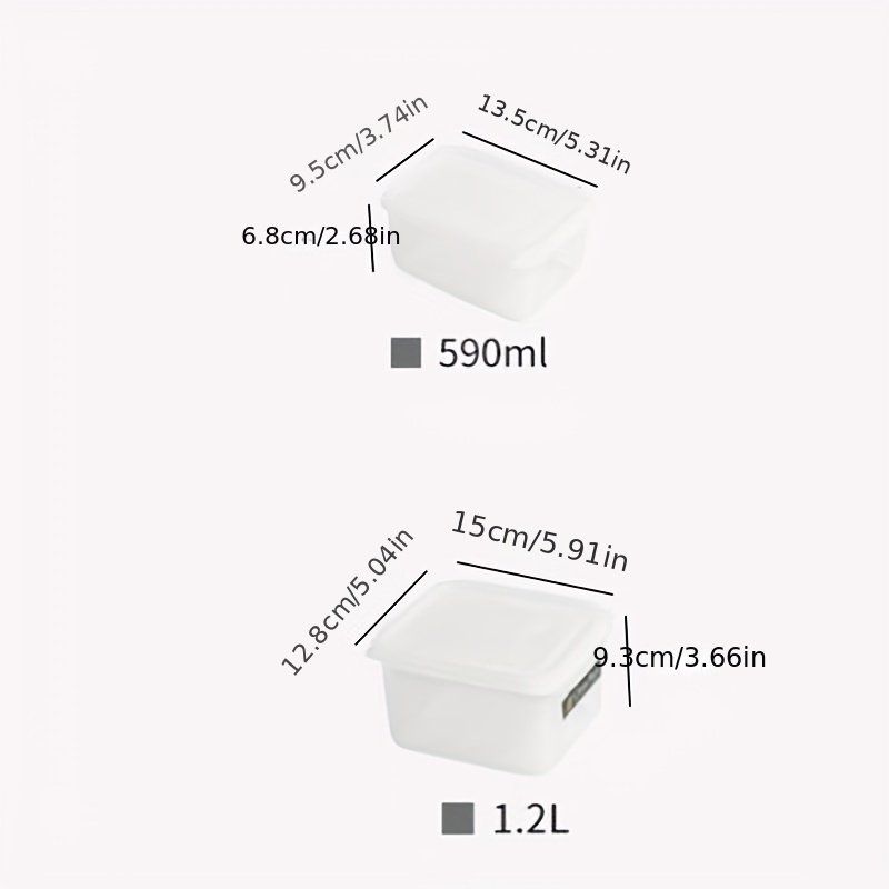 Striped Transparent Refrigerator Fresh-keeping Box with Soft Cover and Scale
